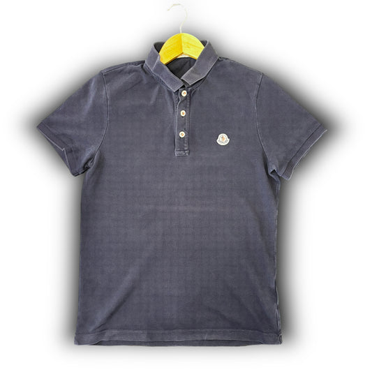 moncler polo shirt, SMALL, navy