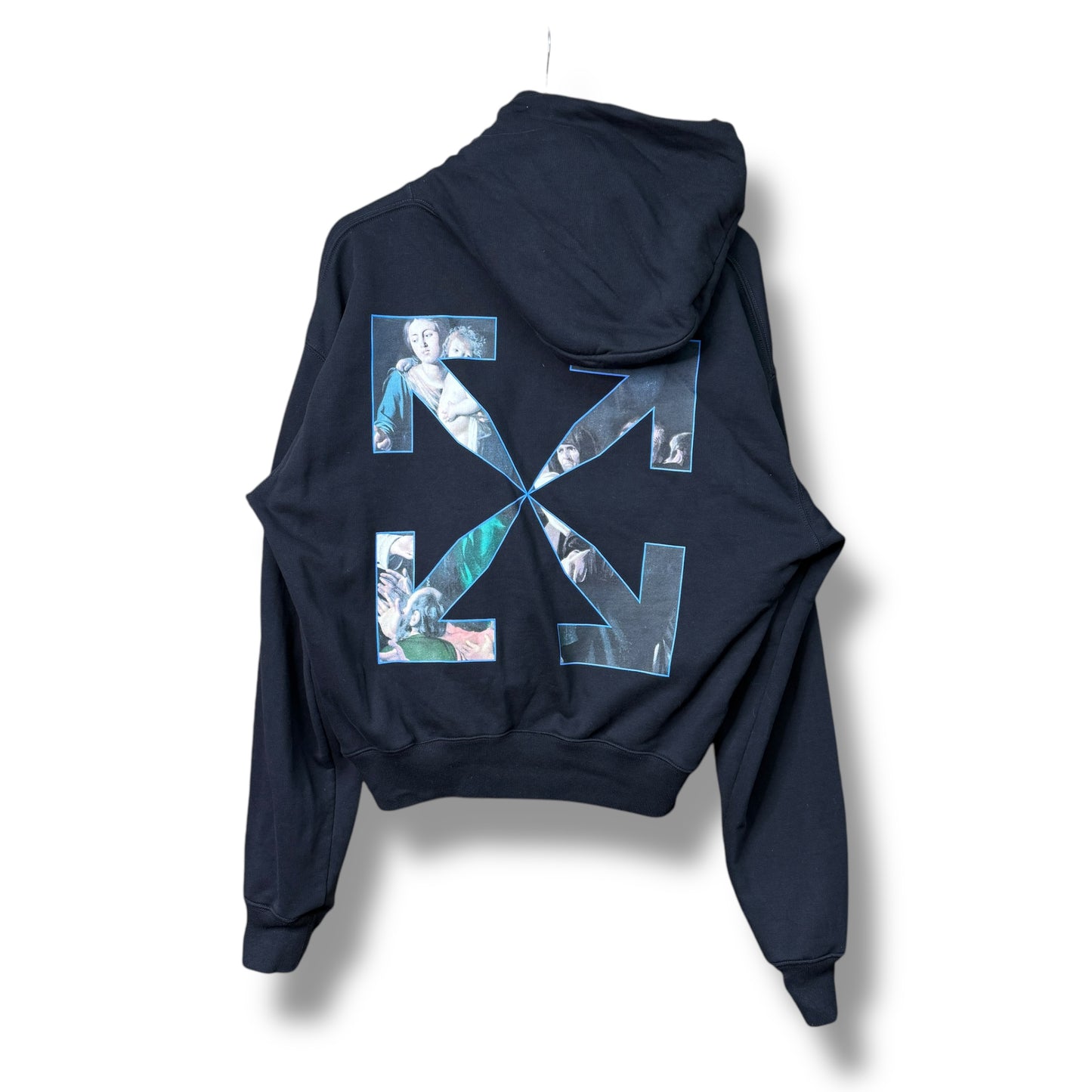 Off White Hoodie, Black, Small oversized