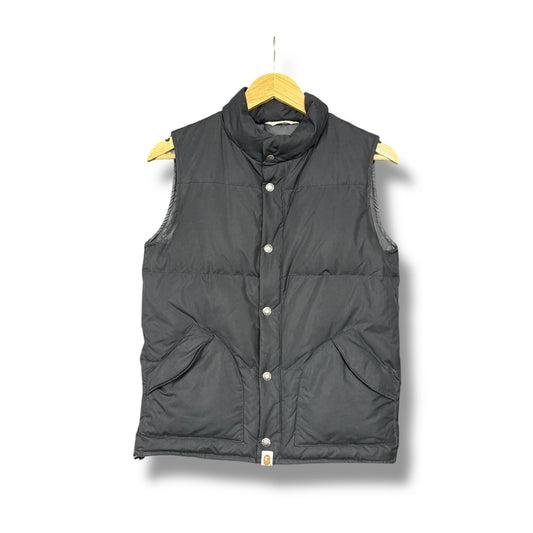 A bathing ape puffer gilet, black, xs