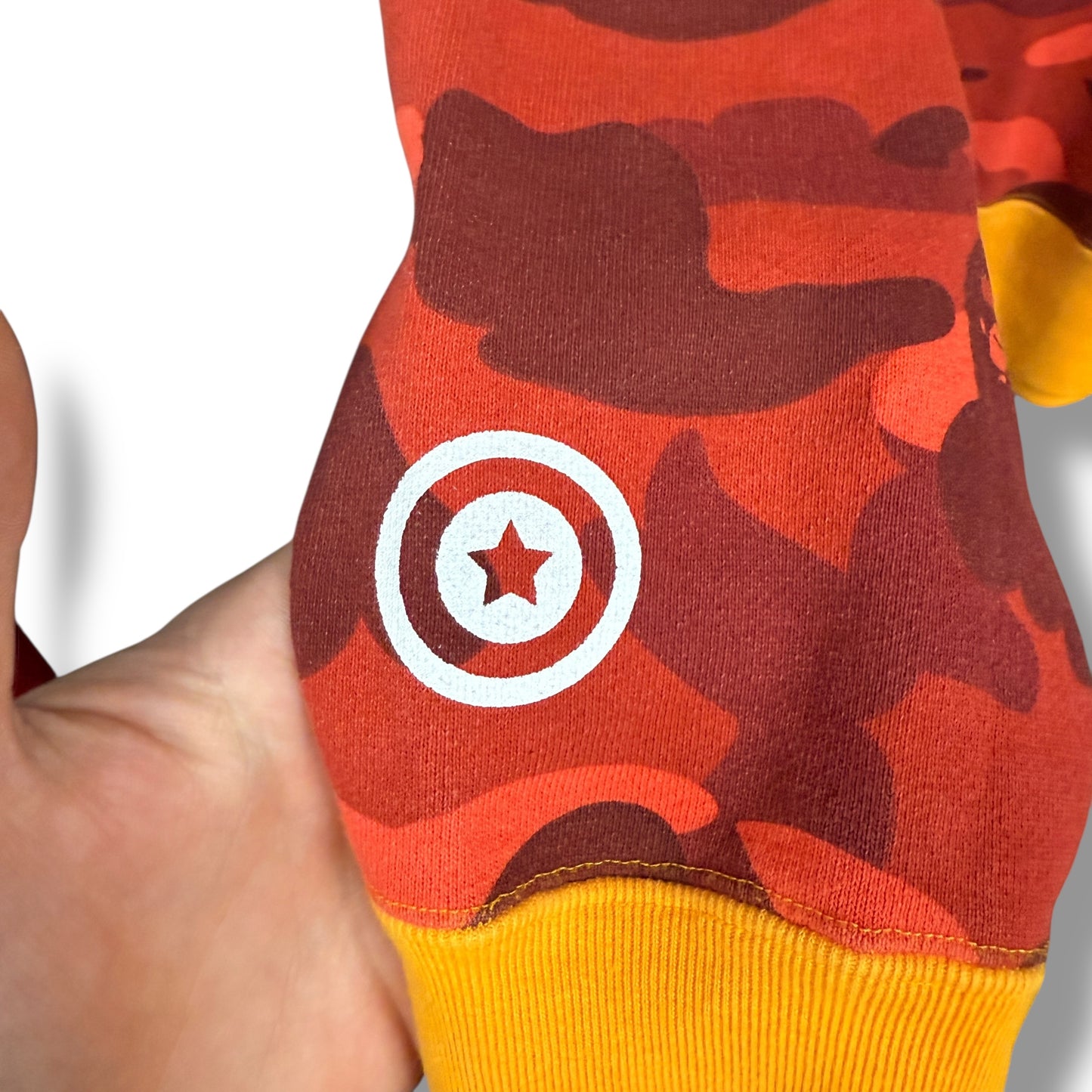 A bathing ape 'split' jumper, multi