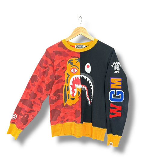 A bathing ape 'split' jumper, multi