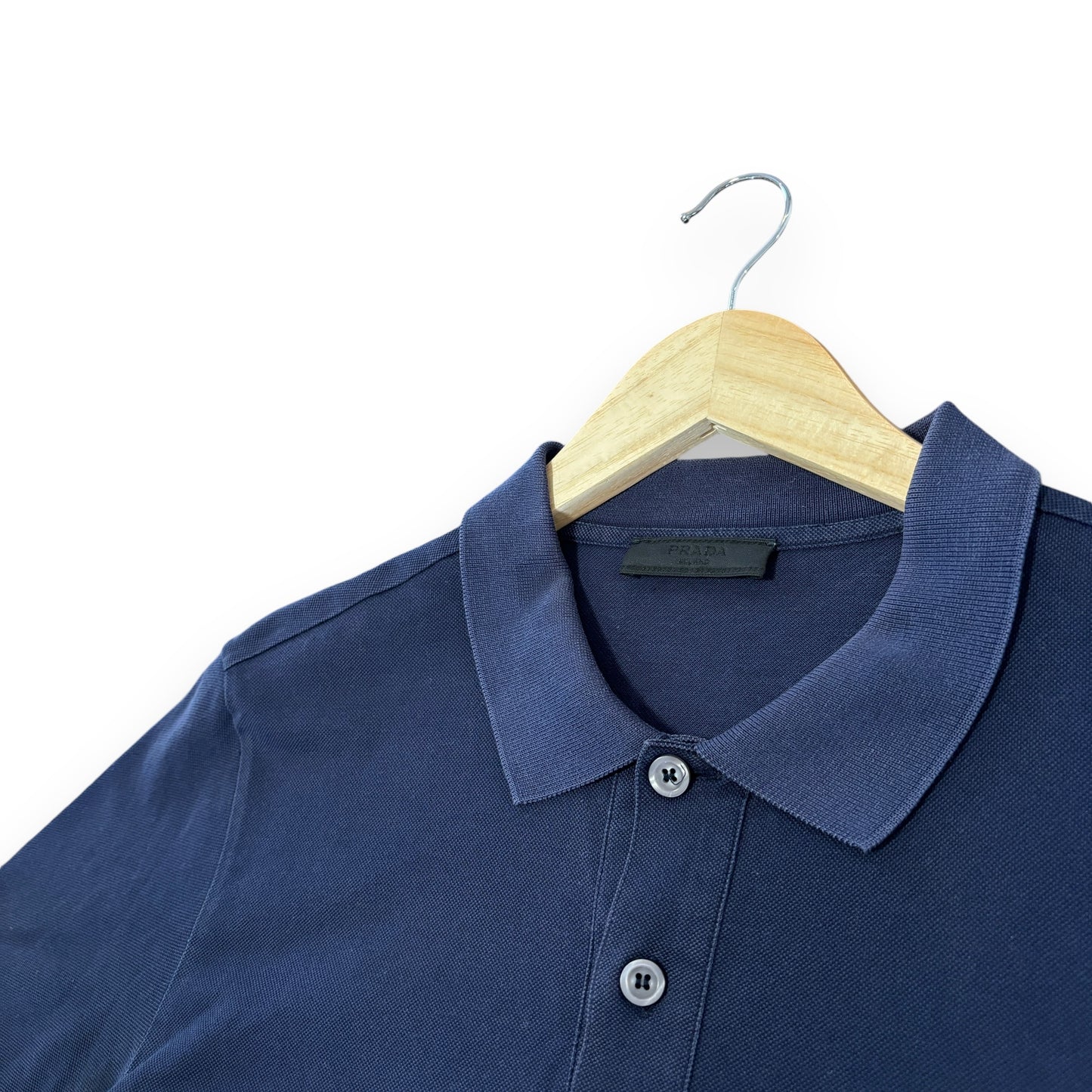 Prada polo shirt, navy, medium, oversized