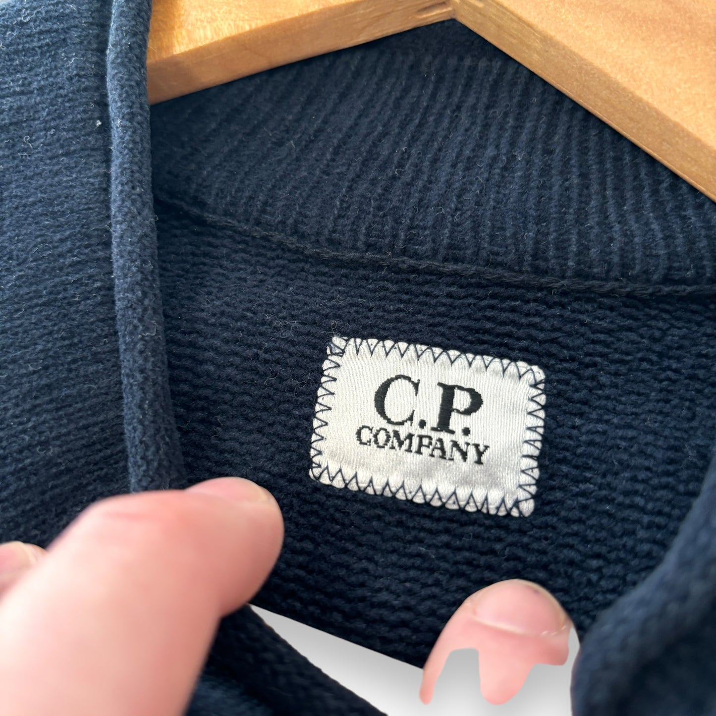 CP company knitted jumper, navy, large