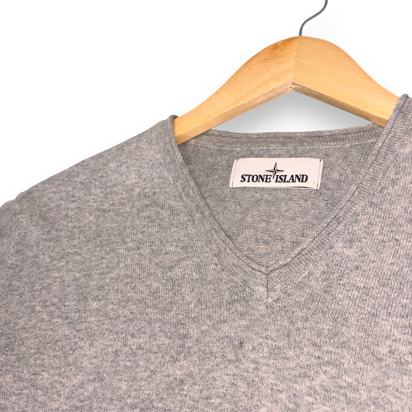 Stone island V jumper, grey, small, relaxed