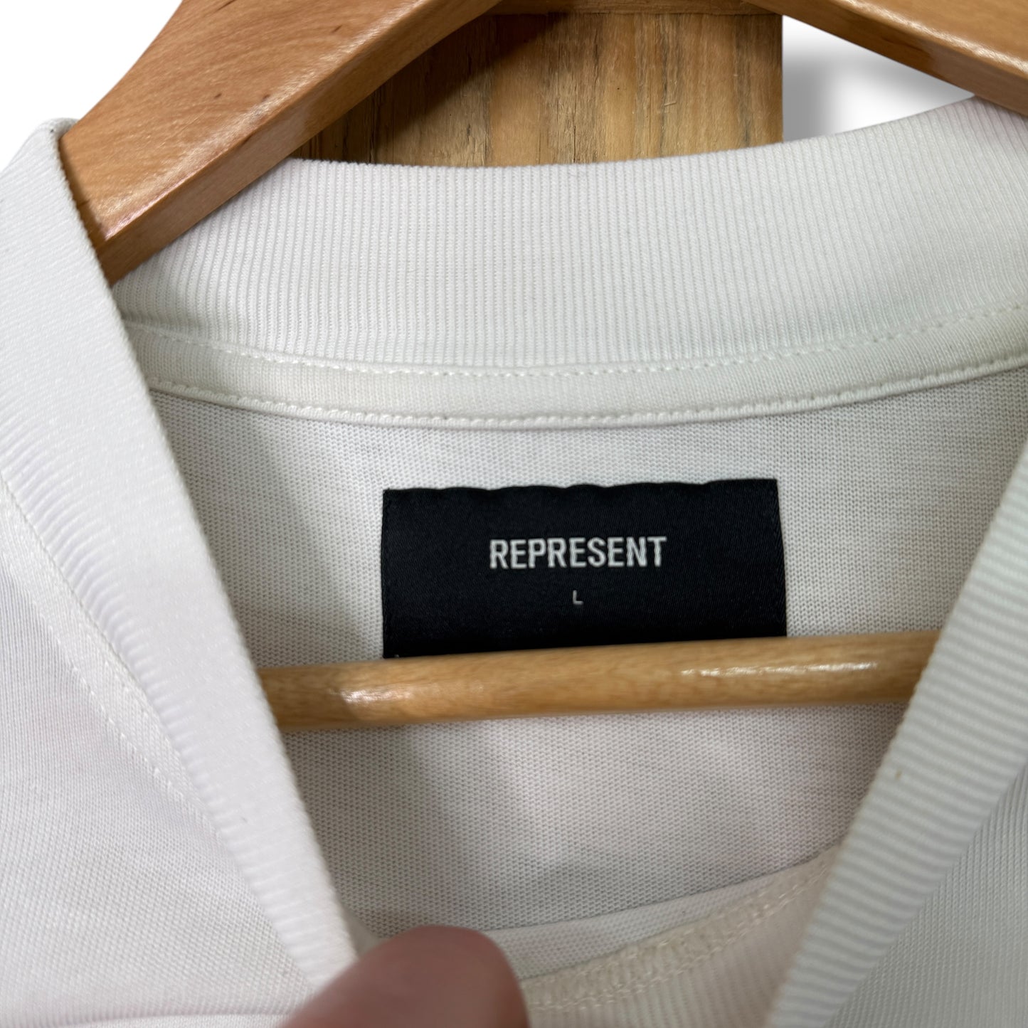 Represent Shirt, White, Front Design, Large