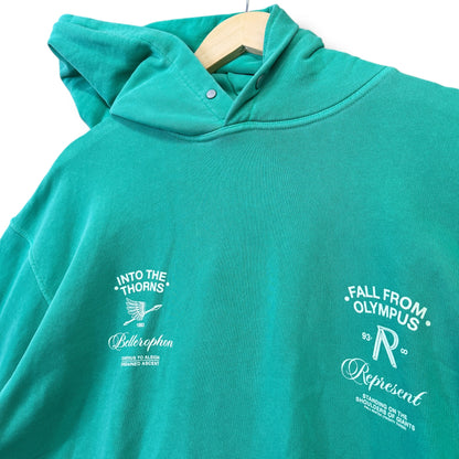 represent hoodie, xl relaxed green