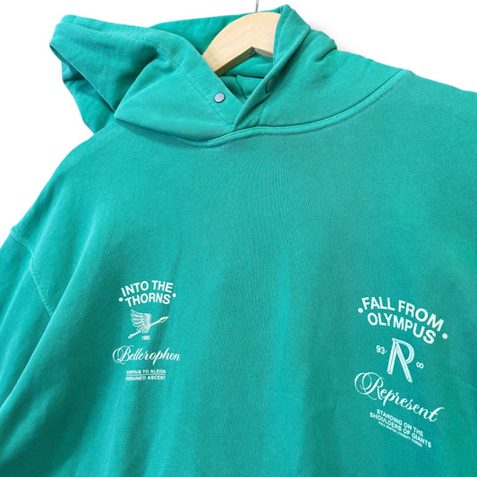 represent hoodie, xl relaxed green