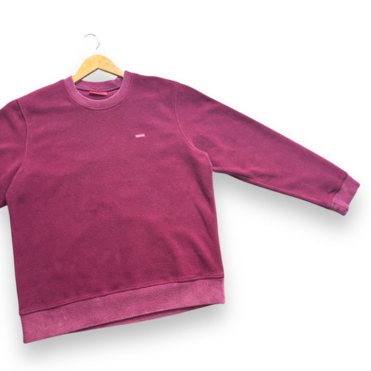 Supreme polartec terry jumper, mini box logo, Burgundy, medium, relaxed fit