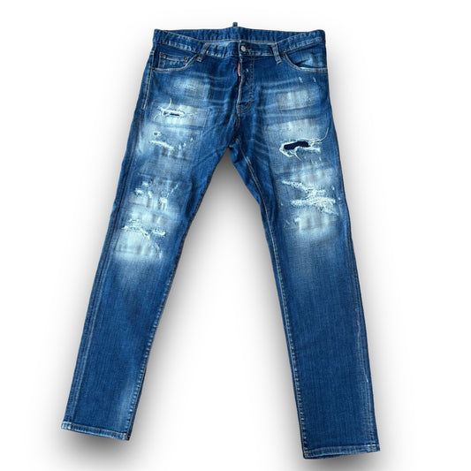 Dsquared2 jeans 34" waist, distressed, blue