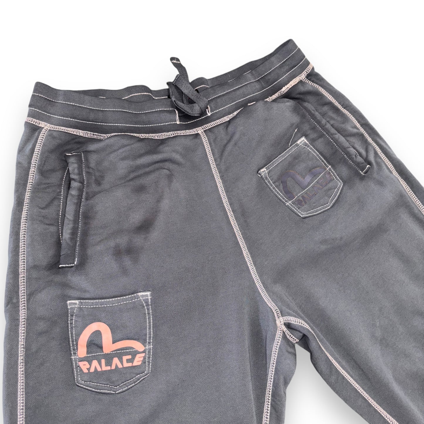 EVISU x palace joggers, charcoal black, medium