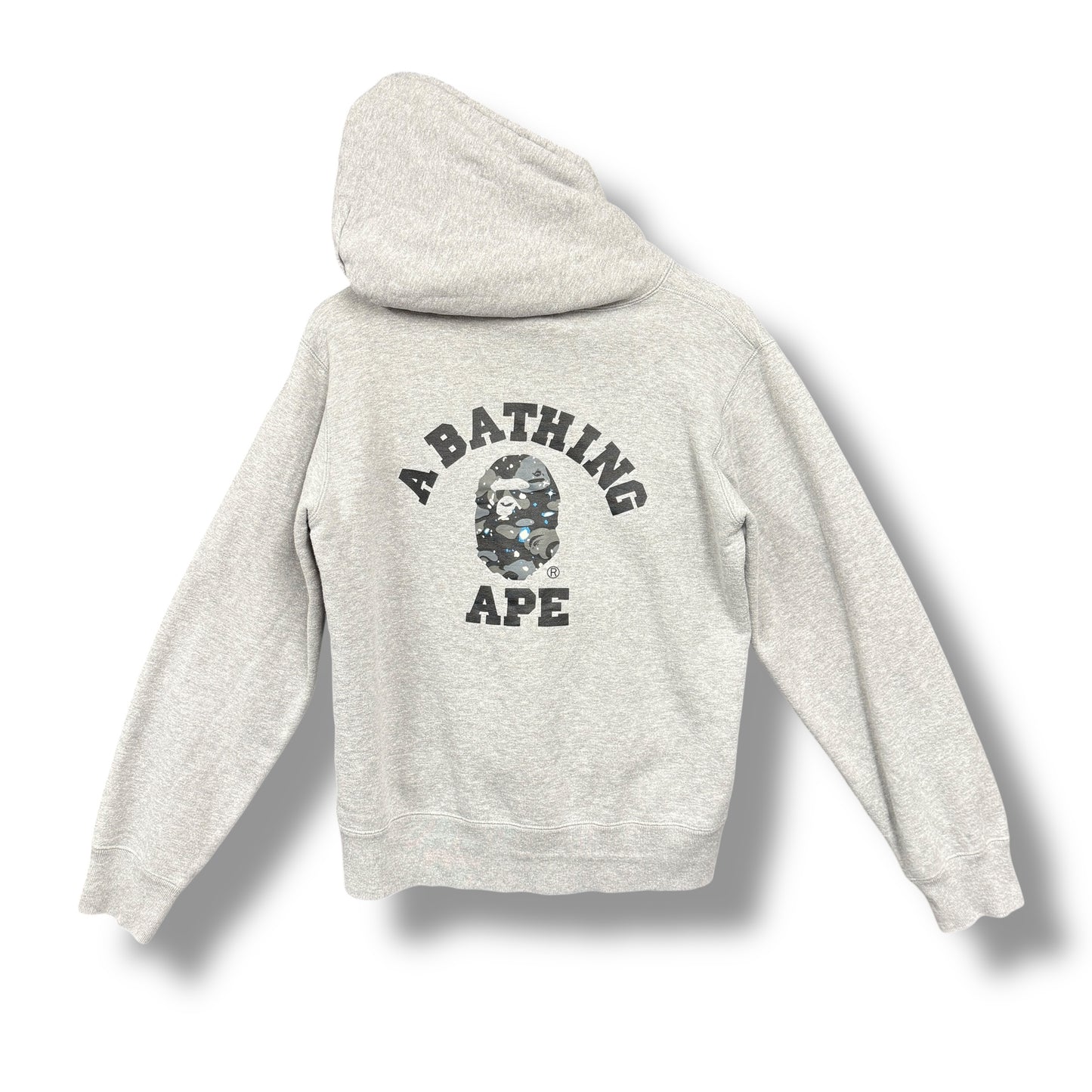 A bathing ape hoodie, grey, medium