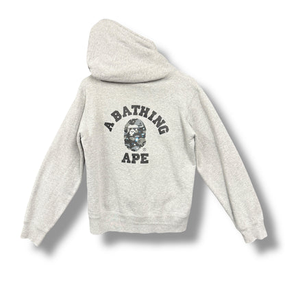 A bathing ape hoodie, grey, medium