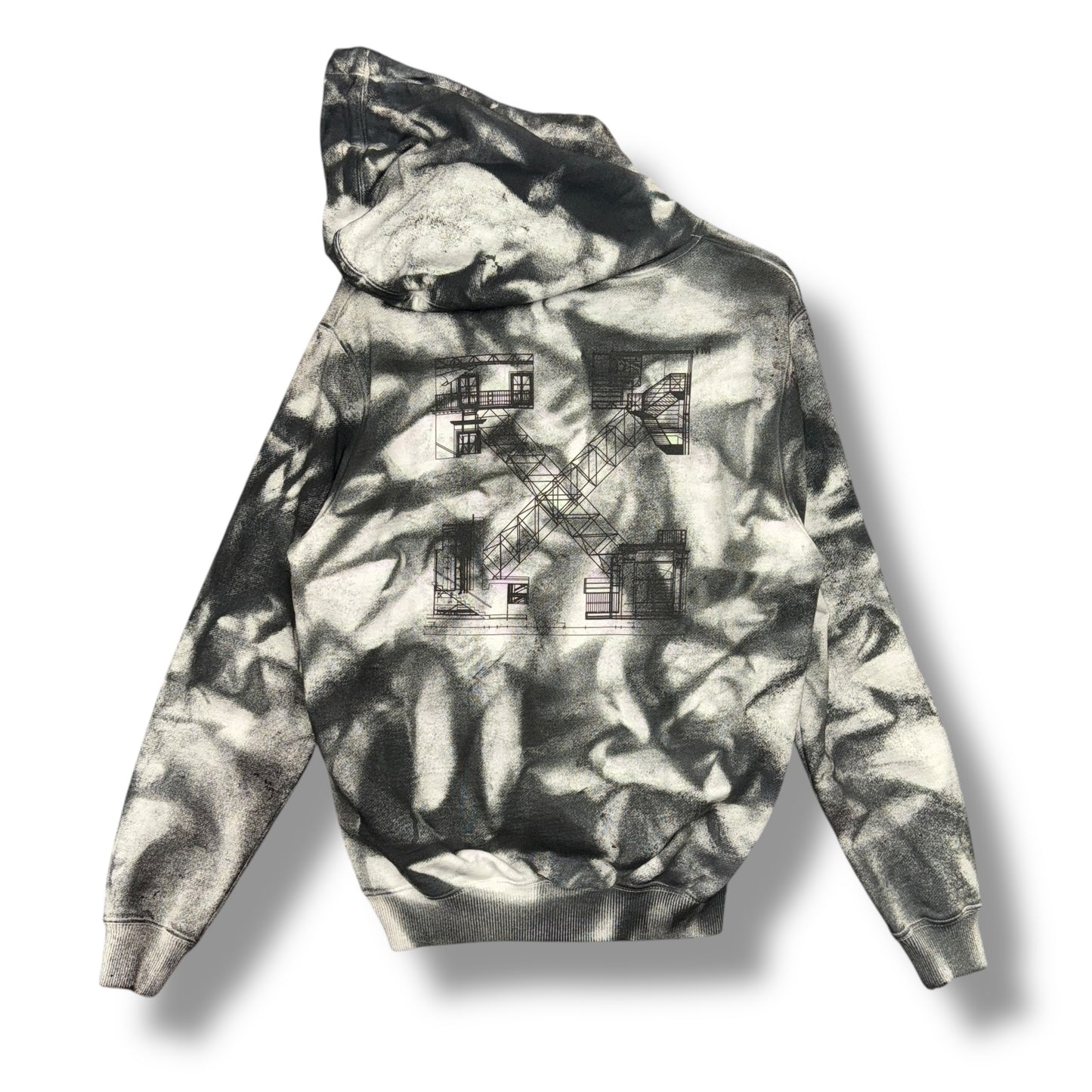 Off-White Hoodie, custom, Small oversized
