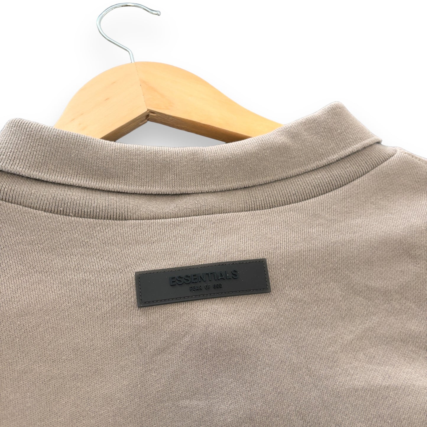 essentials, fear of god polo shirt, beige, large, relaxed