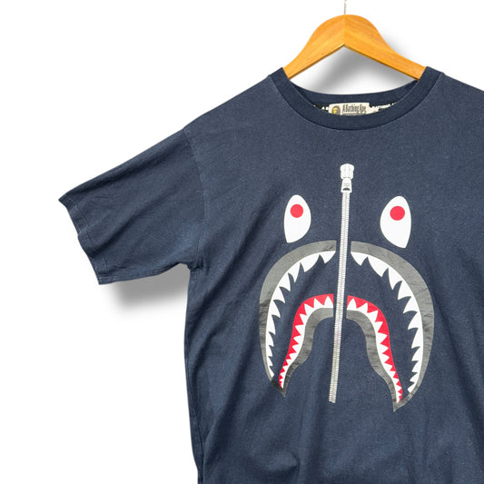 A bathing ape shark T-shirt, small relaxed, black