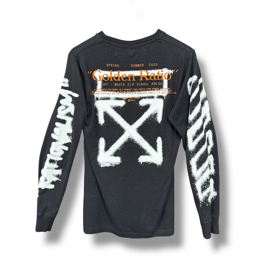 Off-white long sleeve t-shirt, black & multi, small