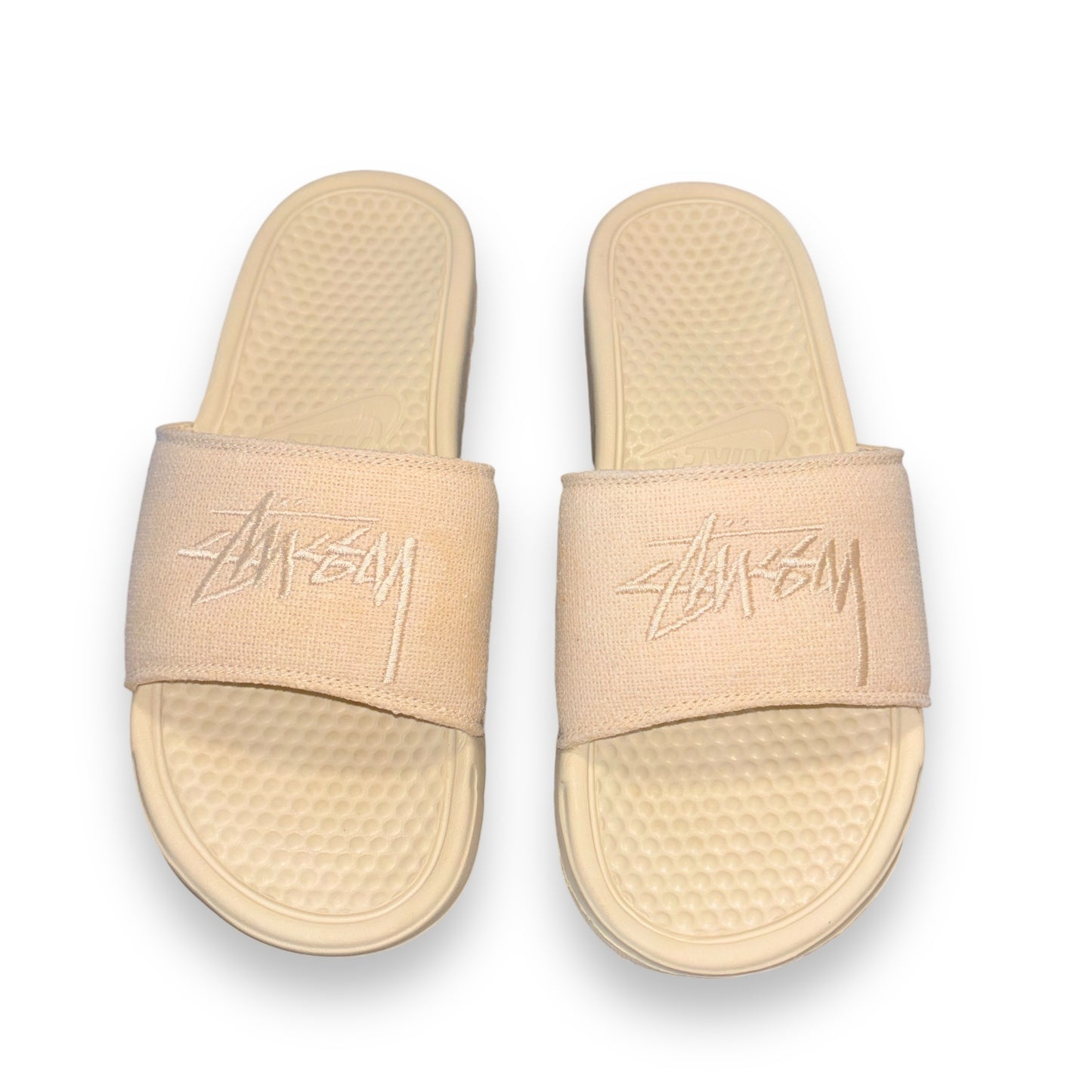 stussy x nike beige slider, uk 8, BNWOT