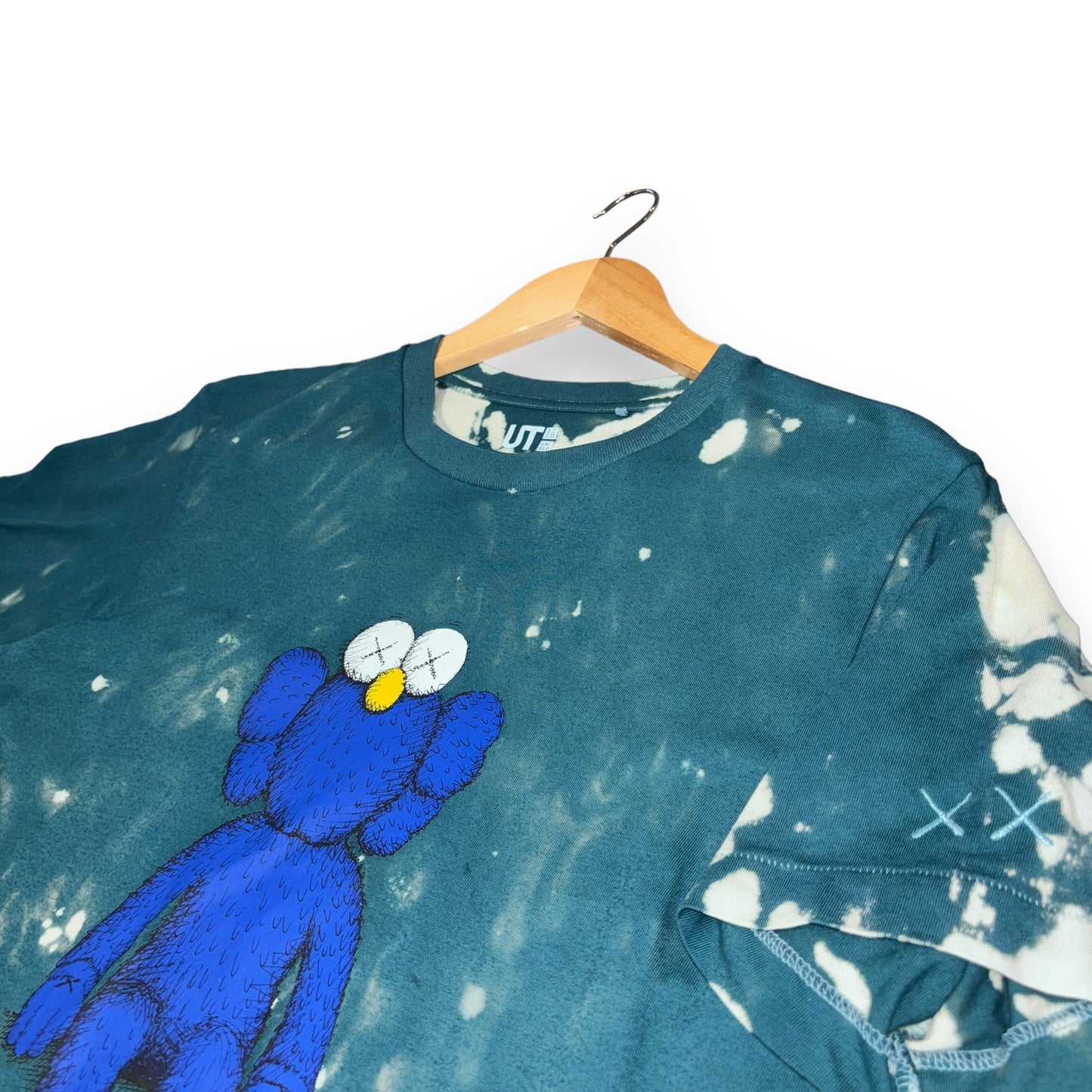 Kaws t-shirt, small, teal, custom