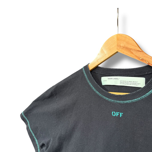Off-white t-shirt, relaxed large, green & black