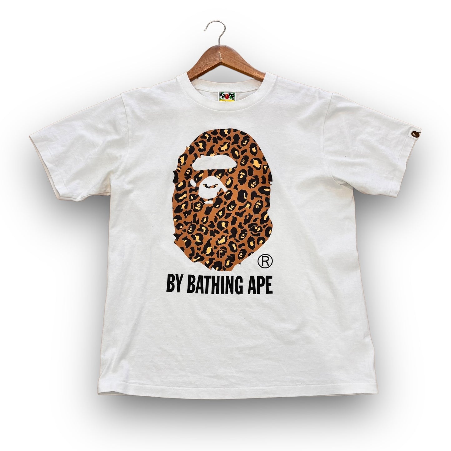 A bathing ape T-shirt, medium, multi, leopard print