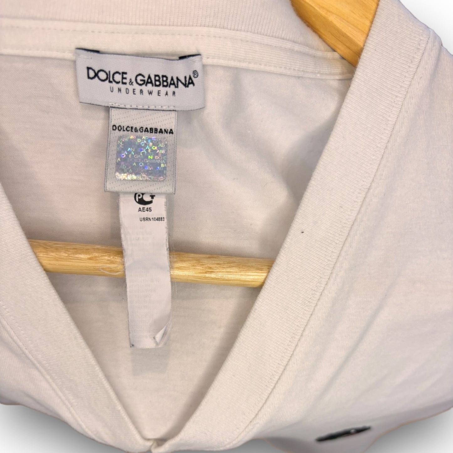 dolce & gabbana tshirt, vneck, white, XS