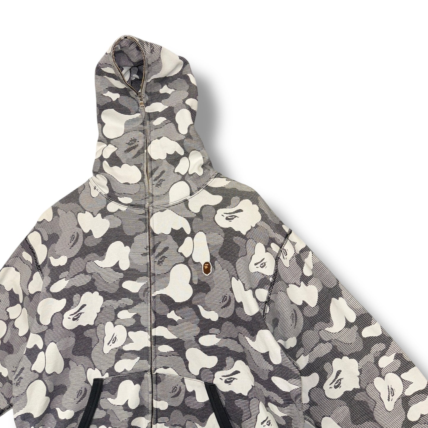 a bathing ape full zip jacket, black, relaxed medium