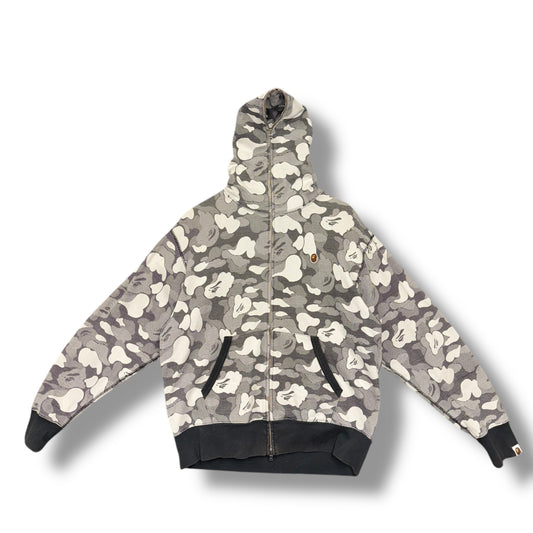 a bathing ape full zip jacket, black, relaxed medium