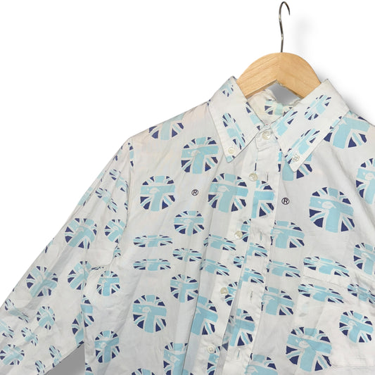 A BATHING APE Shirt, monogram Blue, Medium