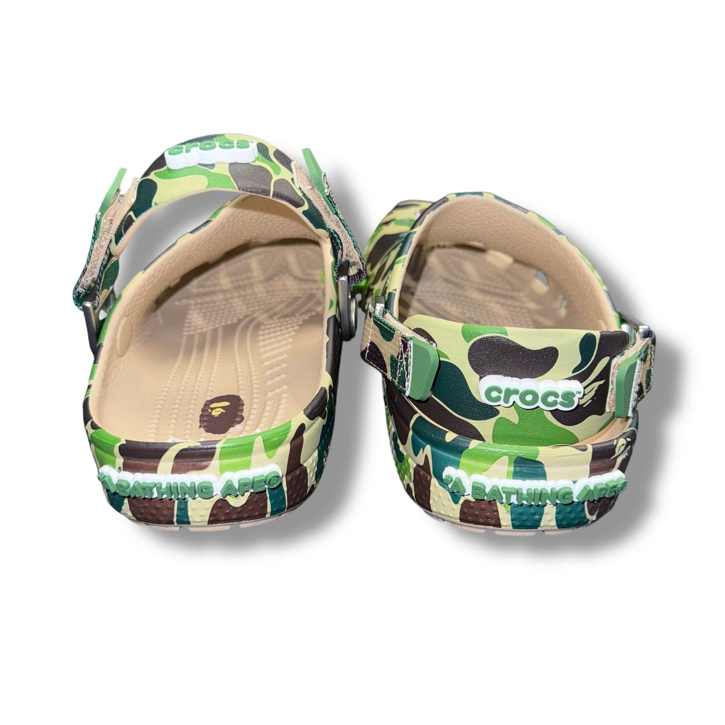A bathing ape x CROCS BNWT, 4UK green camo
