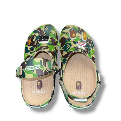 A bathing ape x CROCS BNWT, 4UK green camo
