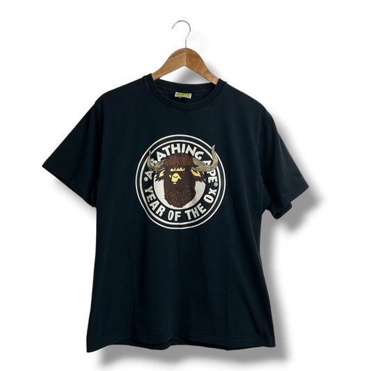 A Bathing Ape Graphic T-shirt Black Large