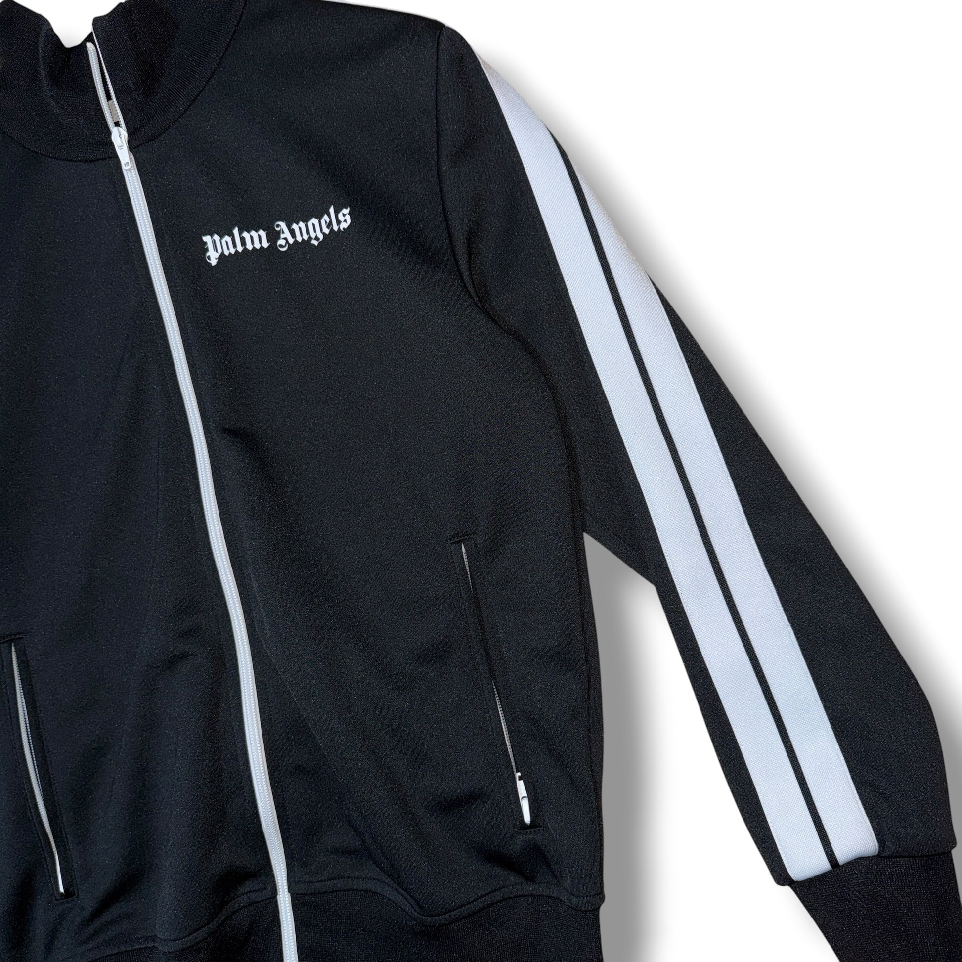 Palm Angels Zip-up Hoodie Black