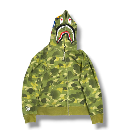 A Bathing Ape Zip-up Hoodie Green Medium