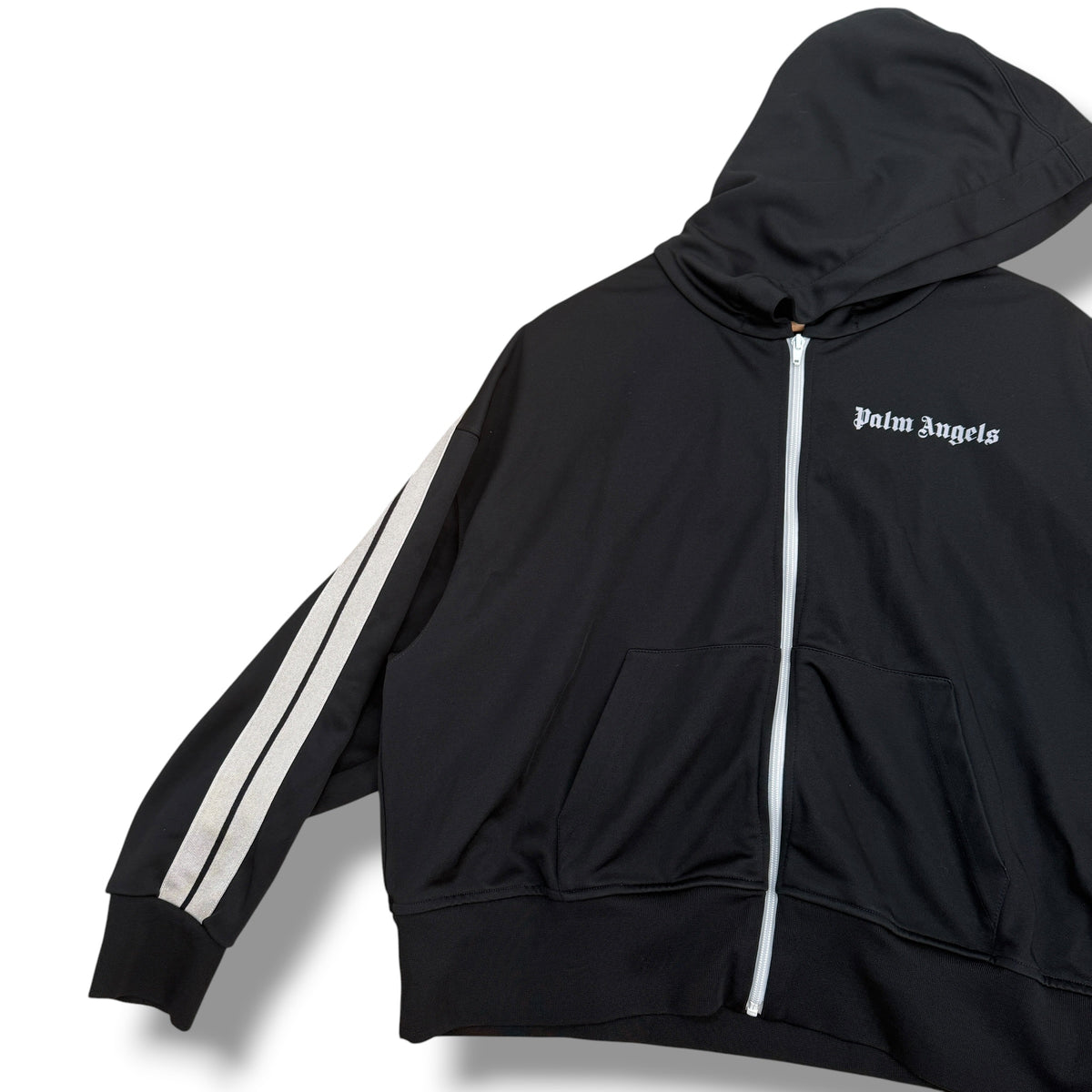 Palm Angels Zip-up Hoodie Black