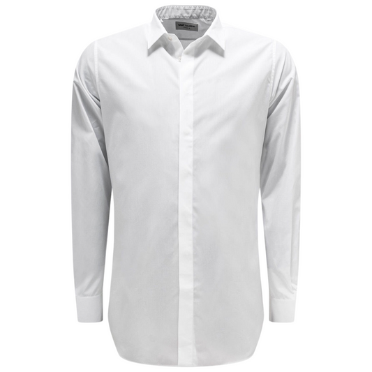 Saint Laurent Cotton Poplin Shirt White